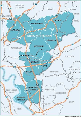 Vorschau zur interaktiven Karte von Mettmann