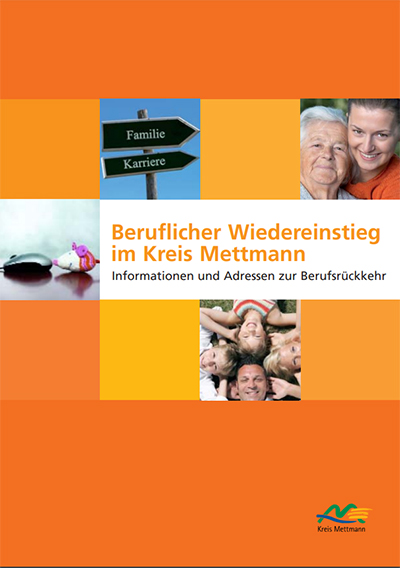 Broschüre "Beruflicher Wiedereinstieg im Kreis Mettmann" ​​